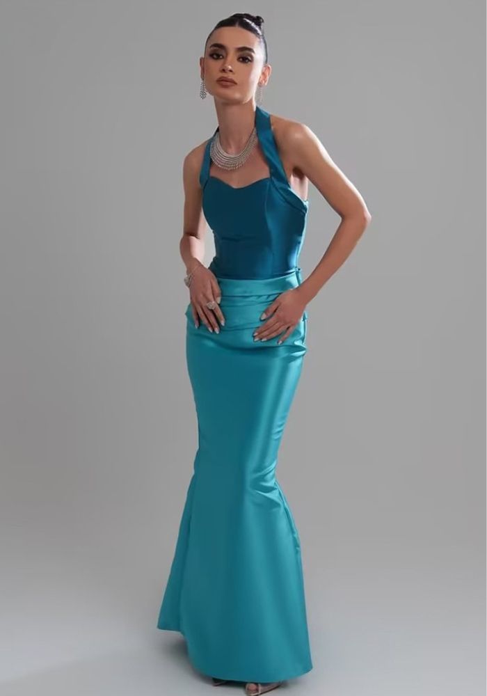 Cocktailkleid petrol blau - Kleid Petrol